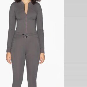 Lovello Elizabeth Zentai II Soft Stretchy Jumpsuit‎ Gray Streetwear XS